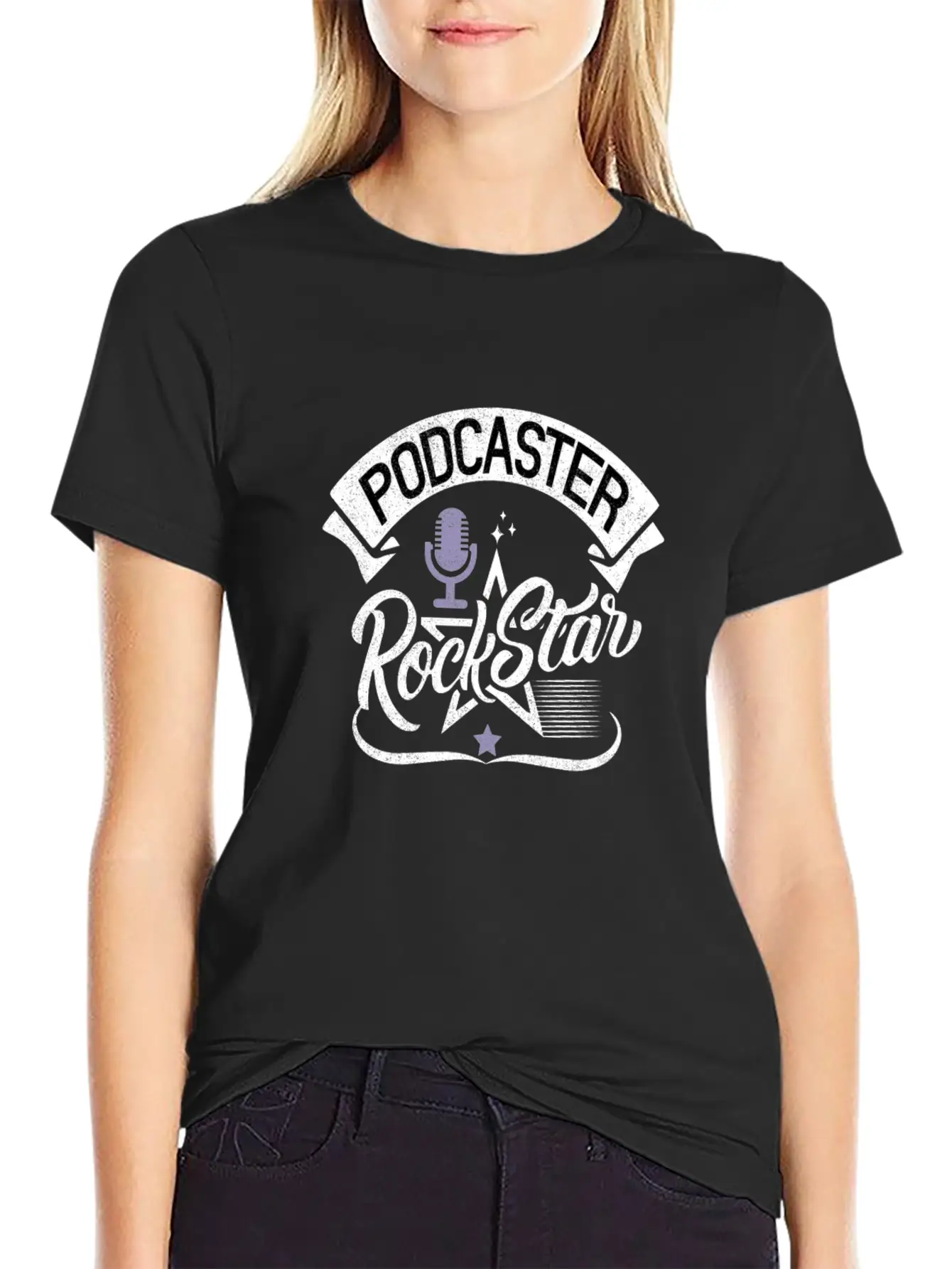 Podcaster Rock Star Unisex Casual T-Shirt – Clean Design For Daily Comfort