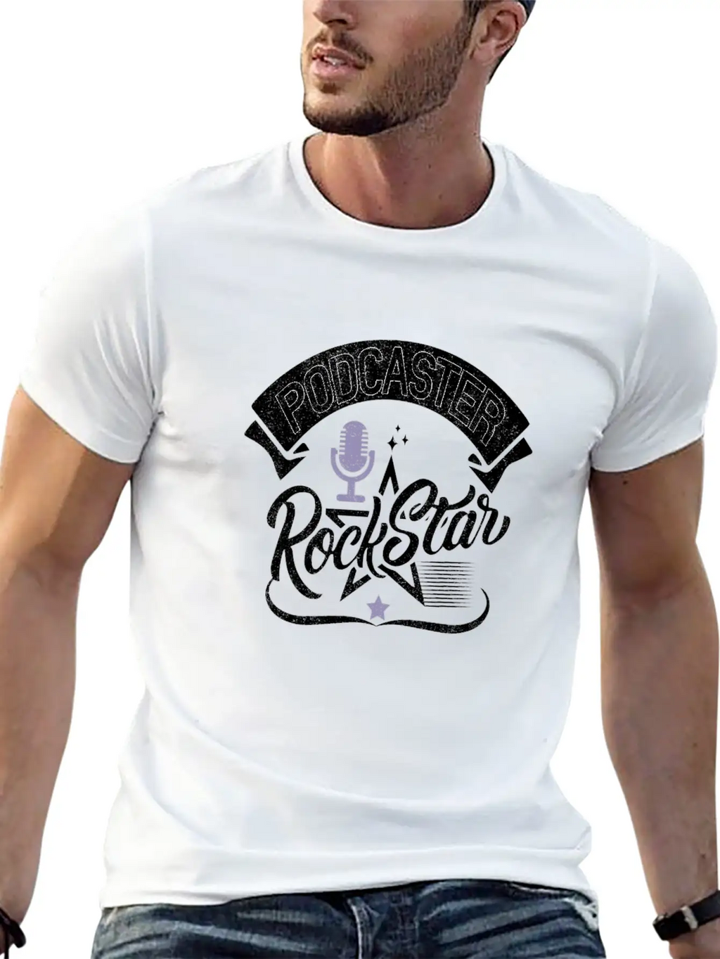 Podcaster Rock Star Unisex Casual T-Shirt – Clean Design For Daily Comfort
