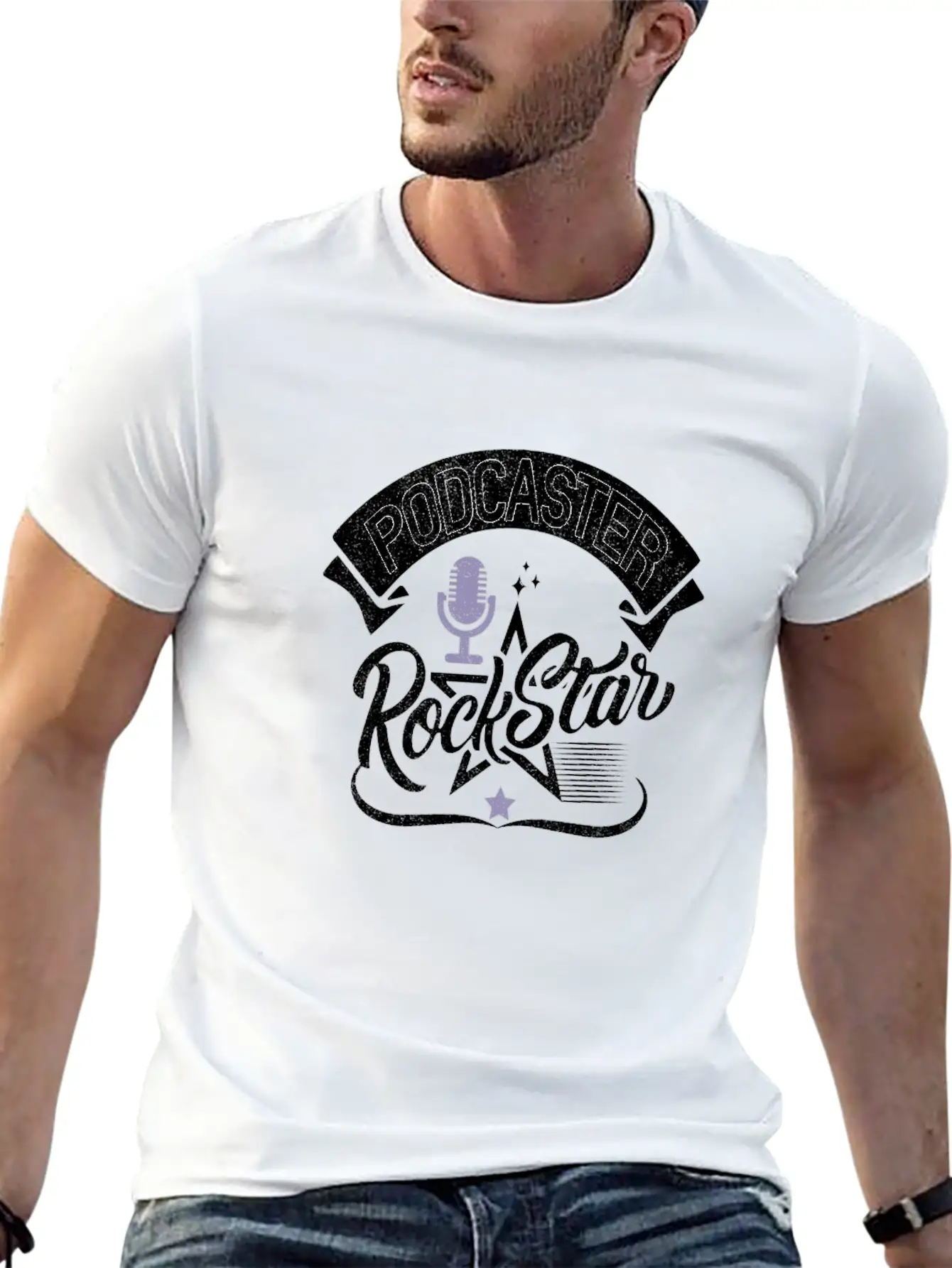 Podcaster Rock Star Unisex Casual T-Shirt – Clean Design For Daily Comfort