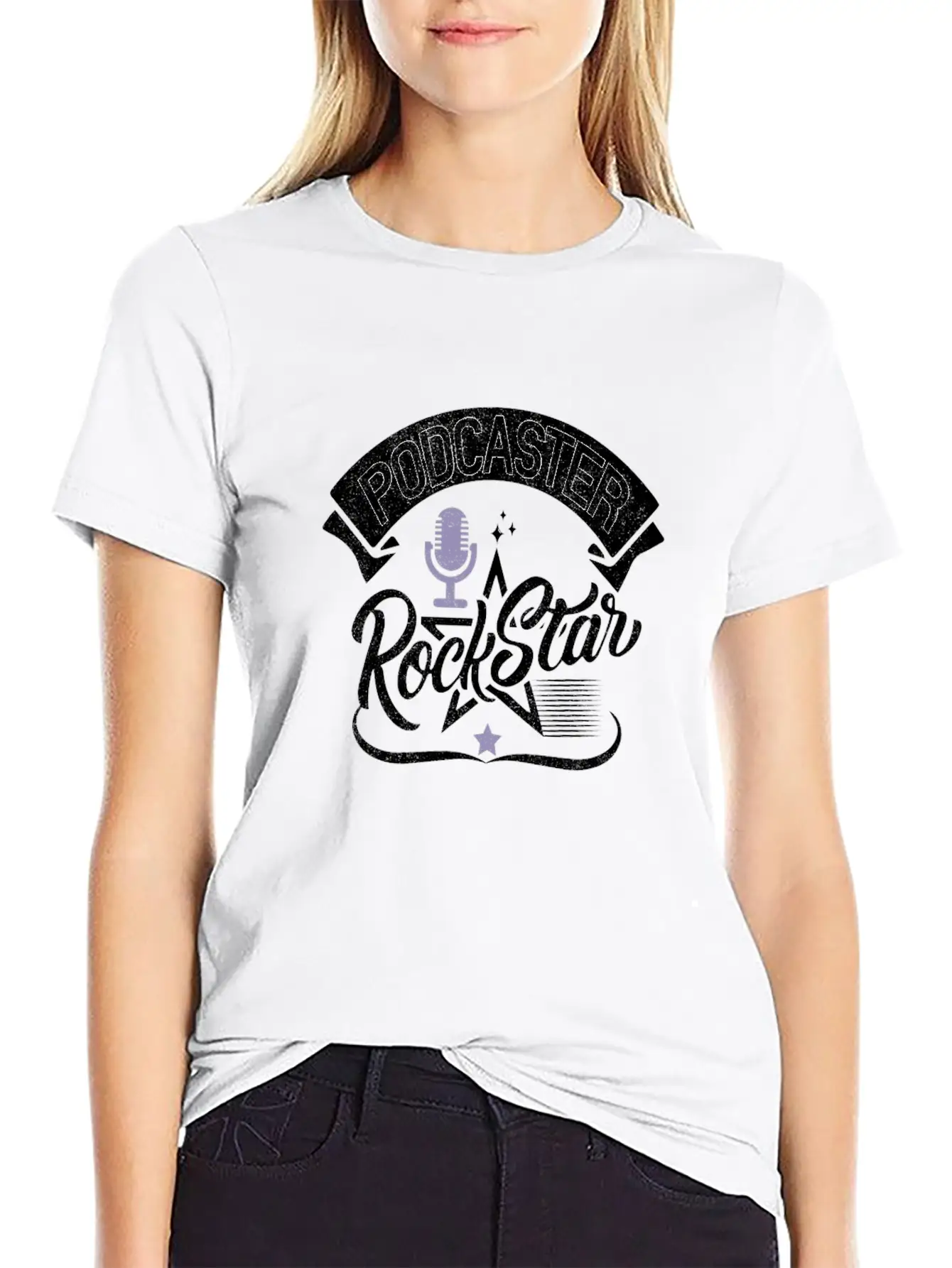 Podcaster Rock Star Unisex Casual T-Shirt – Clean Design For Daily Comfort