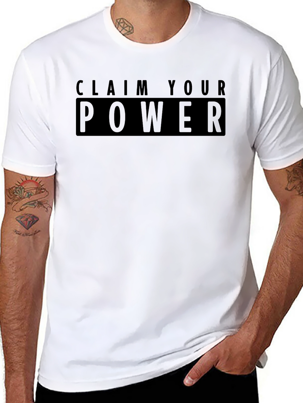 Claim Your Power Black Graphic Tee