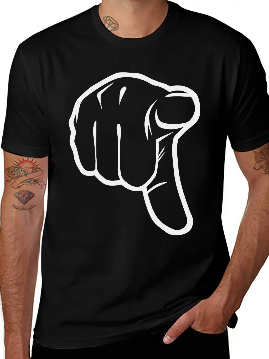 Pointing Finger Classic Cotton Tee – Unisex Comfort For Any Season