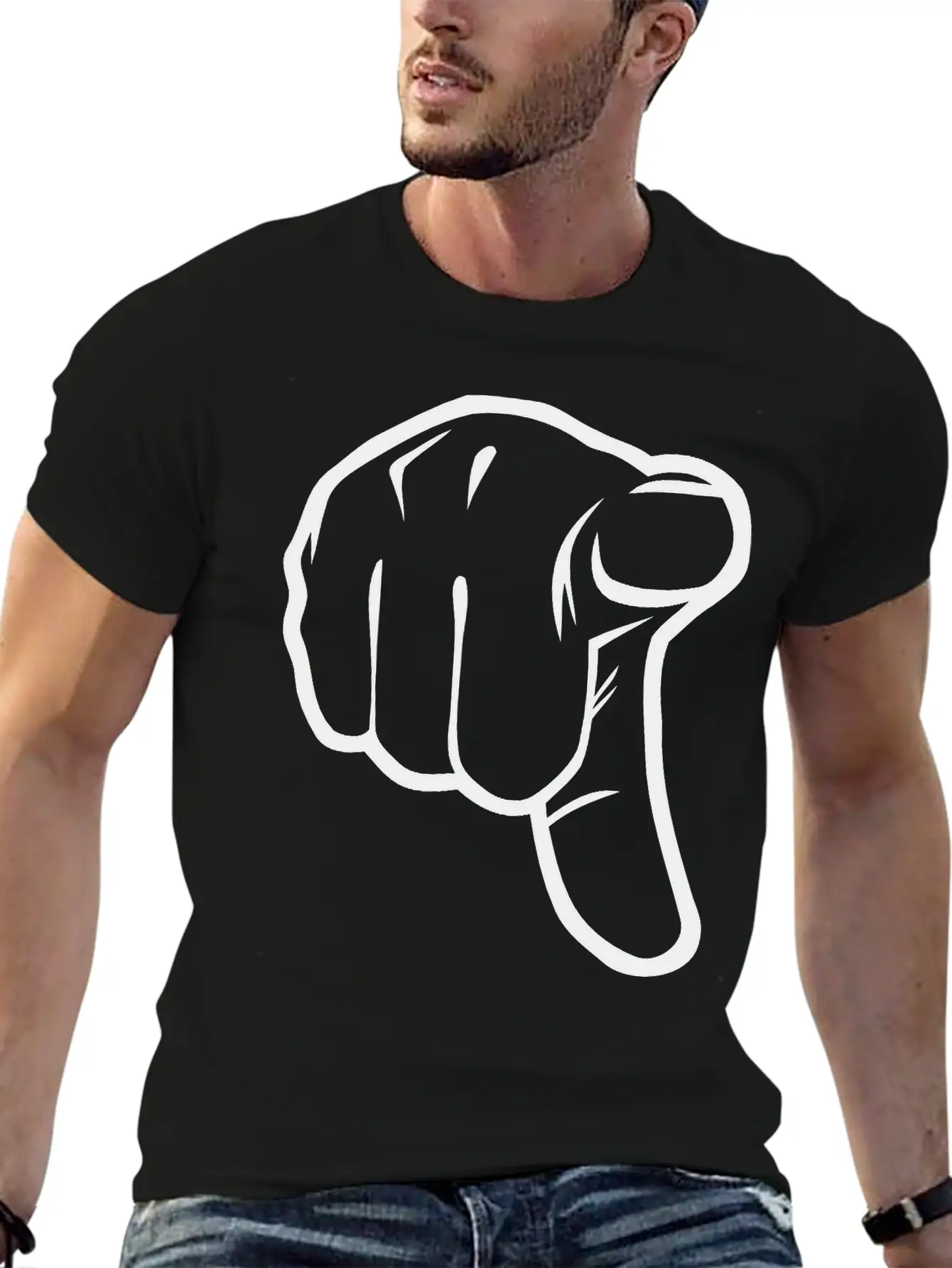 Pointing Finger Classic Cotton Tee – Unisex Comfort For Any Season
