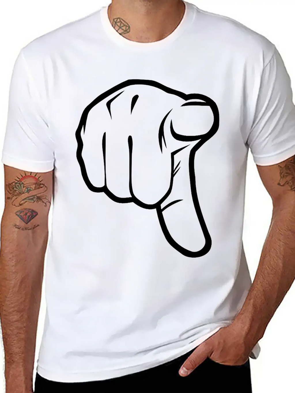 Pointing Finger Classic Cotton Tee – Unisex Comfort For Any Season