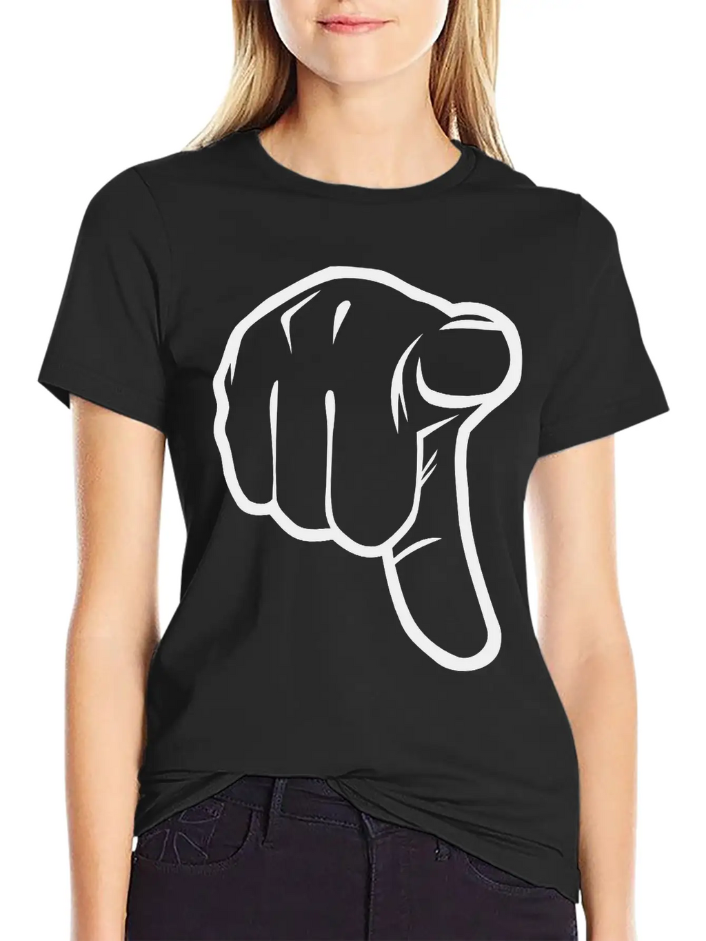 Pointing Finger Classic Cotton Tee – Unisex Comfort For Any Season