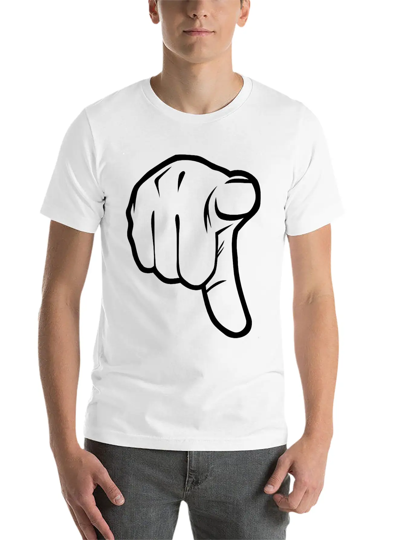 Pointing Finger Classic Cotton Tee – Unisex Comfort For Any Season