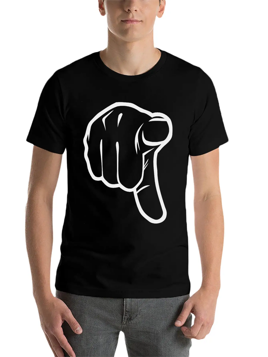 Pointing Finger Classic Cotton Tee – Unisex Comfort For Any Season