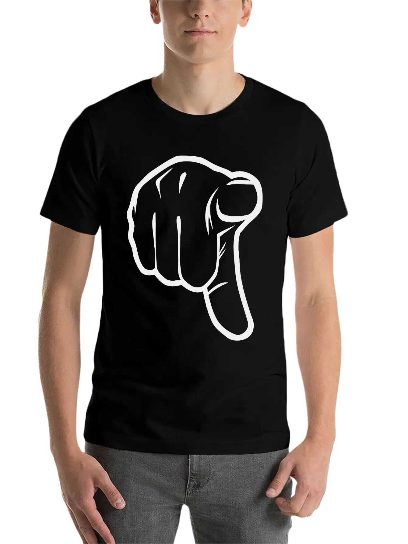 Pointing Finger Classic Cotton Tee – Unisex Comfort For Any Season