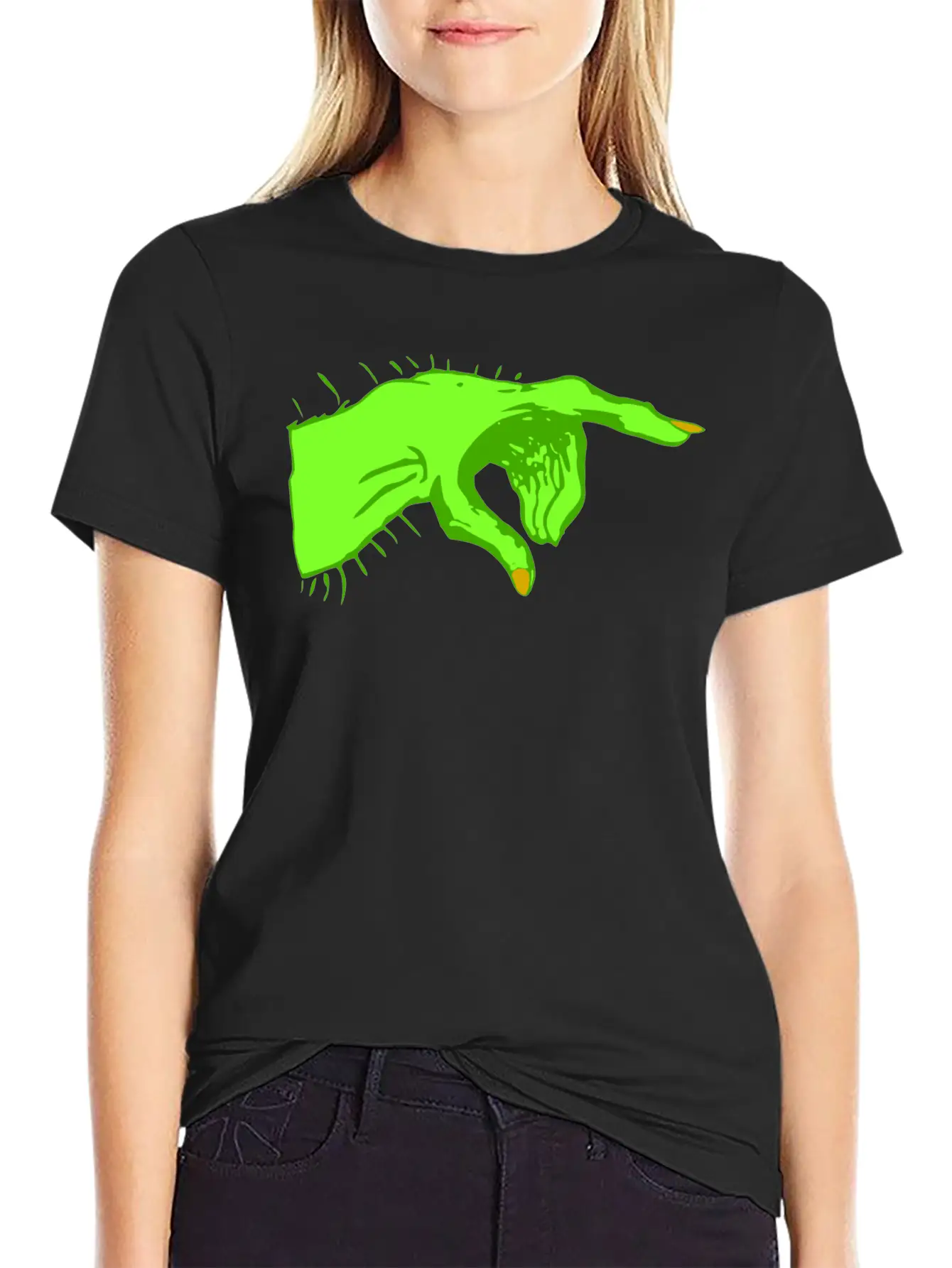 Pointing Monster Hand Color Essential Unisex Summer Tee – Soft Cotton Casual Fit
