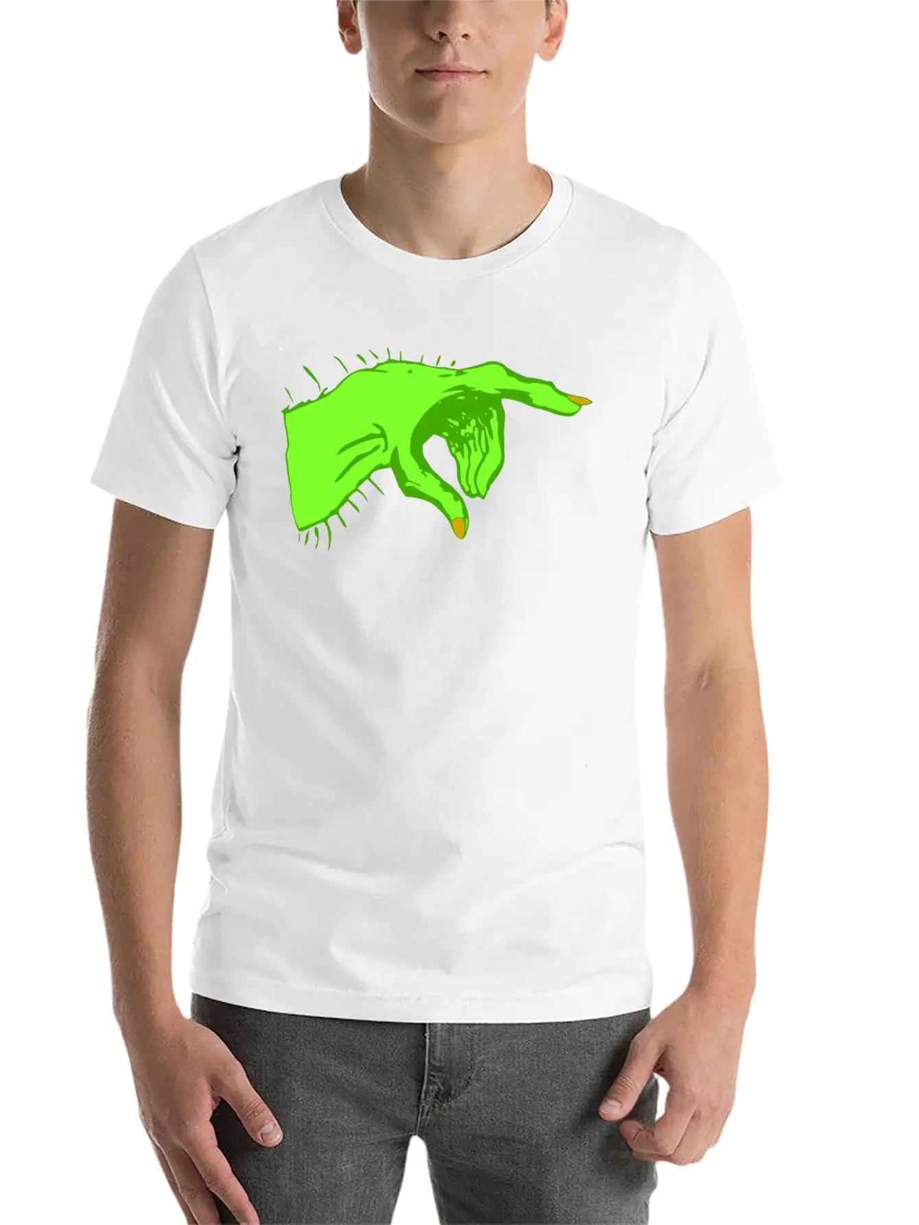 Pointing Monster Hand Color Essential Unisex Summer Tee – Soft Cotton Casual Fit