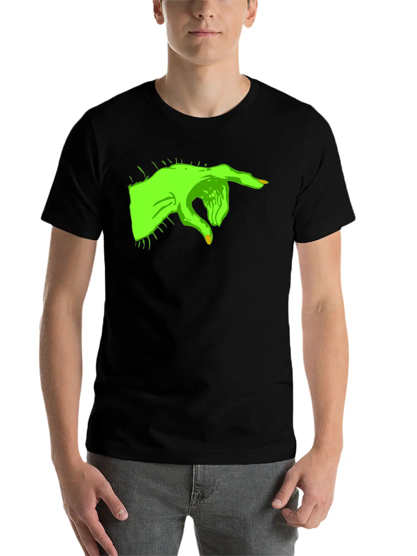 Pointing Monster Hand Color Essential Unisex Summer Tee – Soft Cotton Casual Fit