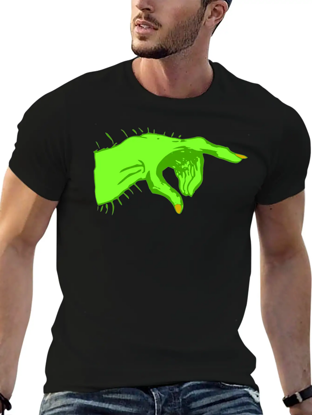 Pointing Monster Hand Color Essential Unisex Summer Tee – Soft Cotton Casual Fit