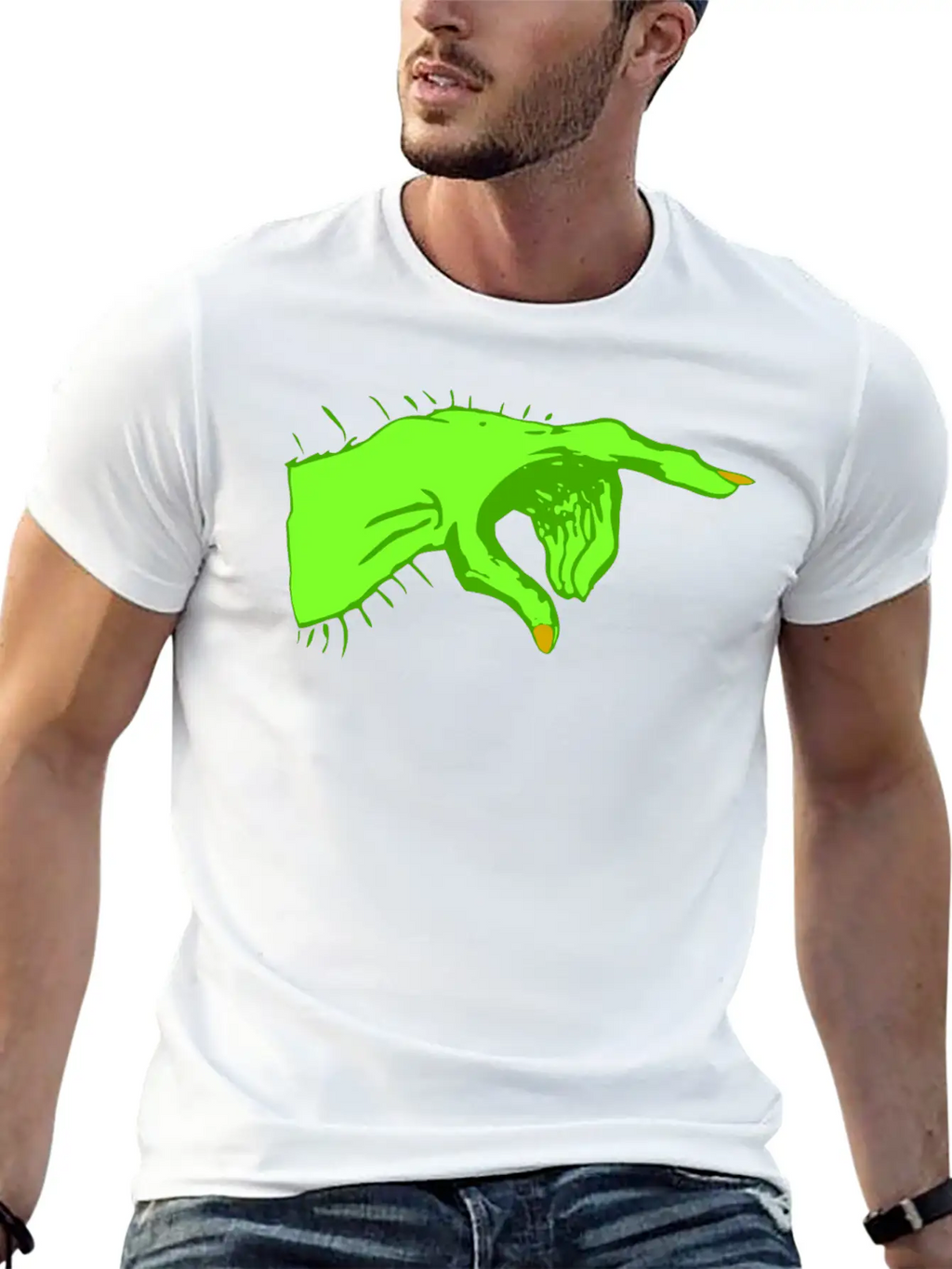 Pointing Monster Hand Color Essential Unisex Summer Tee – Soft Cotton Casual Fit