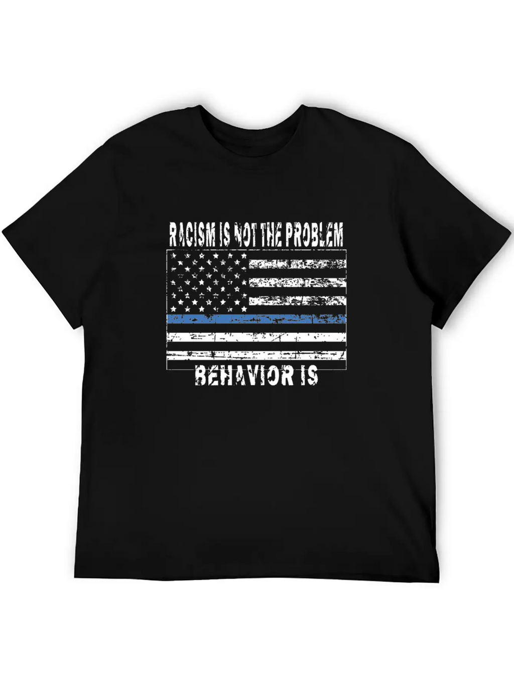 Police Officer, Blue Thin Line, Flag Shirt, Grunge Relaxed Everyday Tee – Lightweight And Durable Cotton