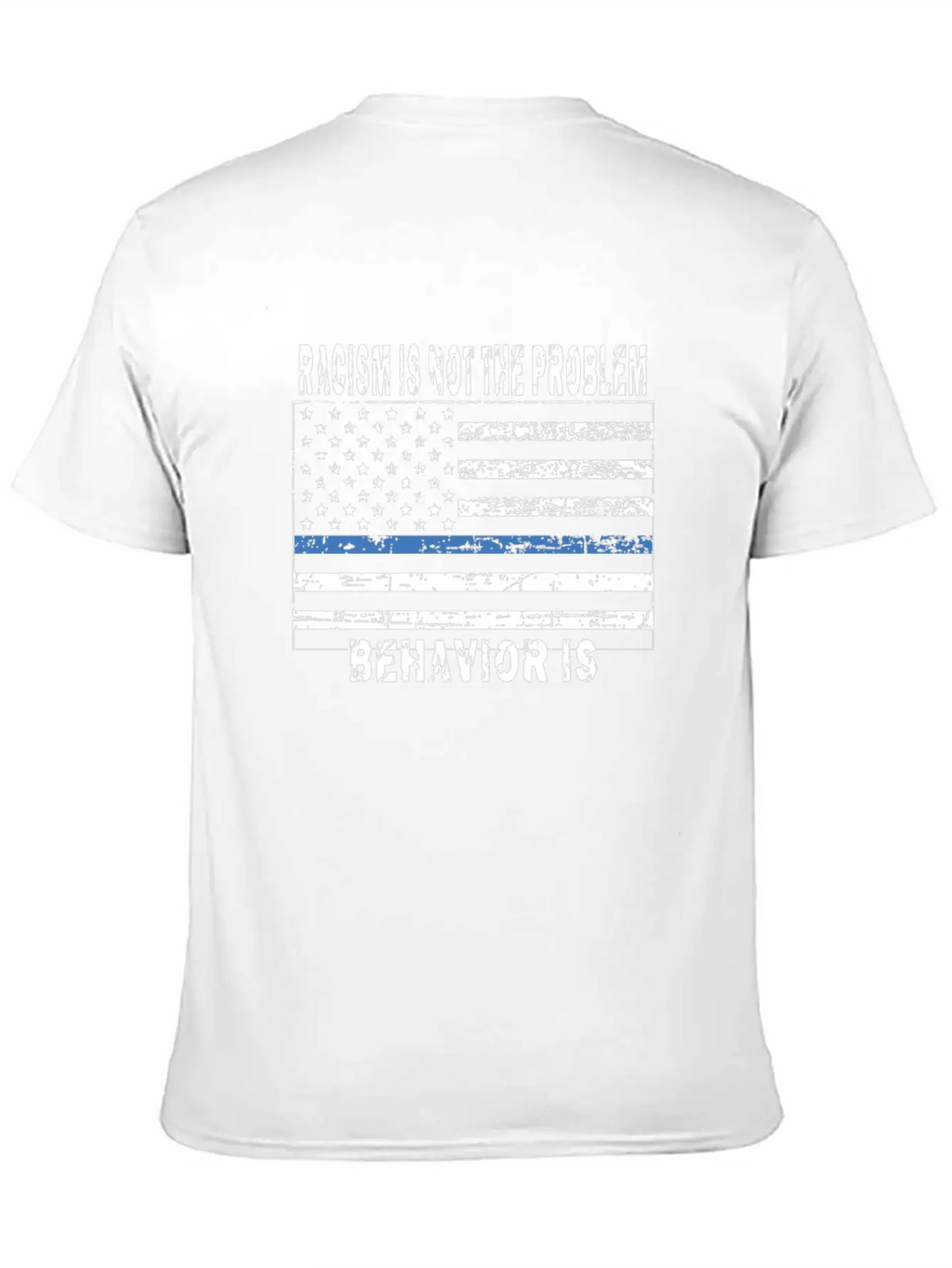 Police Officer, Blue Thin Line, Flag Shirt, Grunge Relaxed Everyday Tee – Lightweight And Durable Cotton