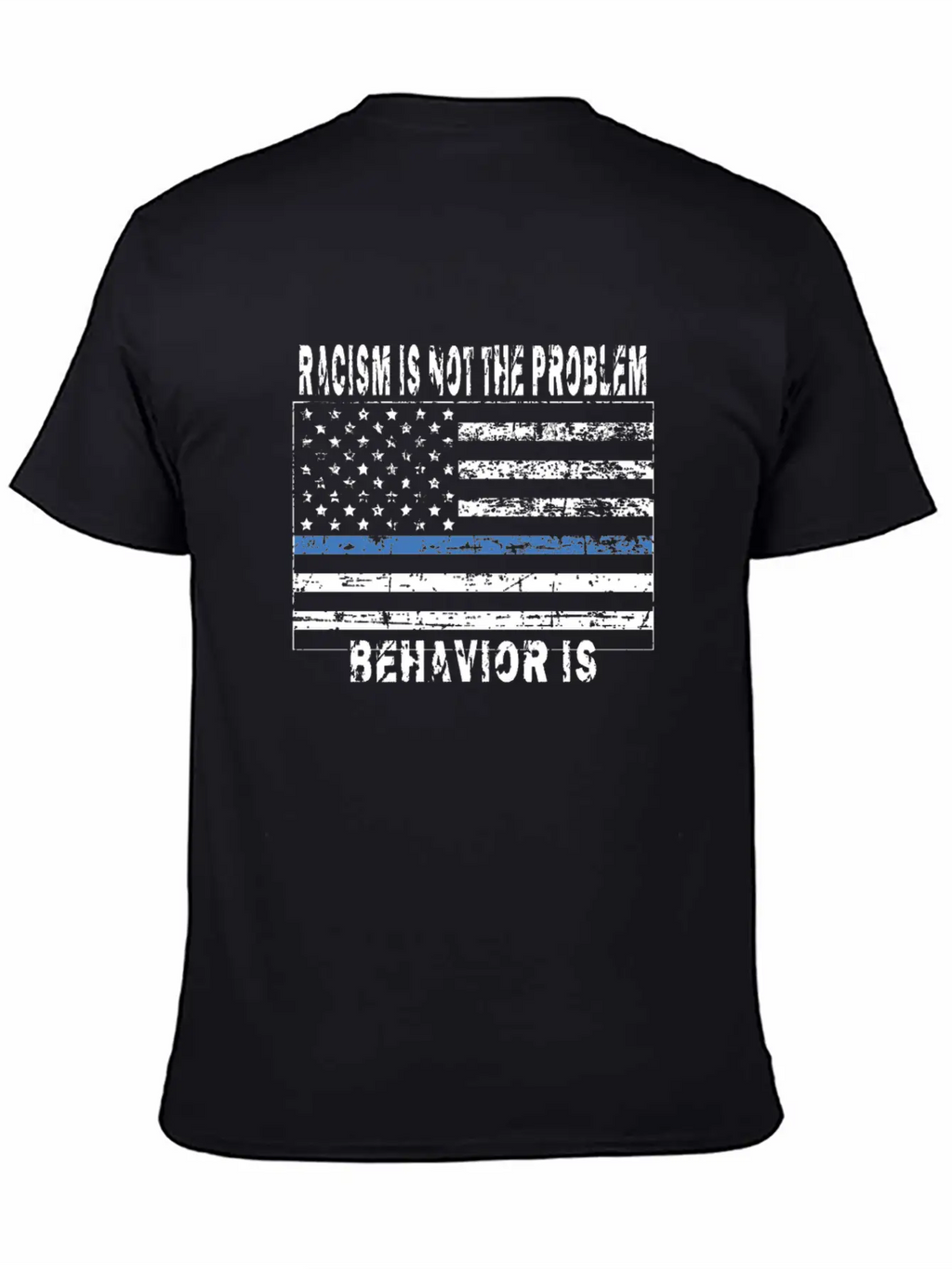 Police Officer, Blue Thin Line, Flag Shirt, Grunge Relaxed Everyday Tee – Lightweight And Durable Cotton