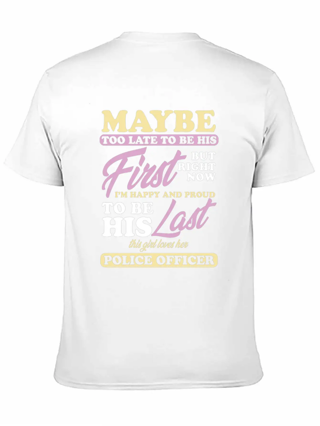 Police Officer Girl Wife Cop Policeman Gift Breathable Soft Cotton T-Shirt – Timeless Casual Look
