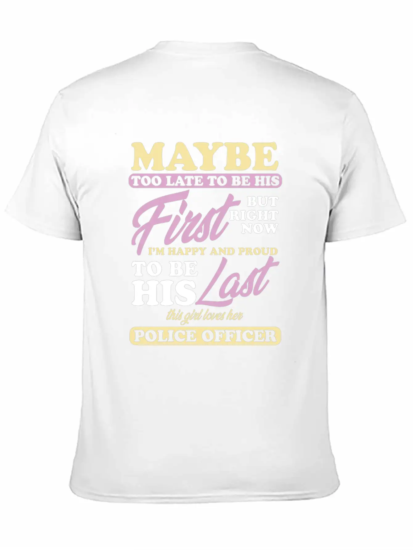 Police Officer Girl Wife Cop Policeman Gift Breathable Soft Cotton T-Shirt – Timeless Casual Look