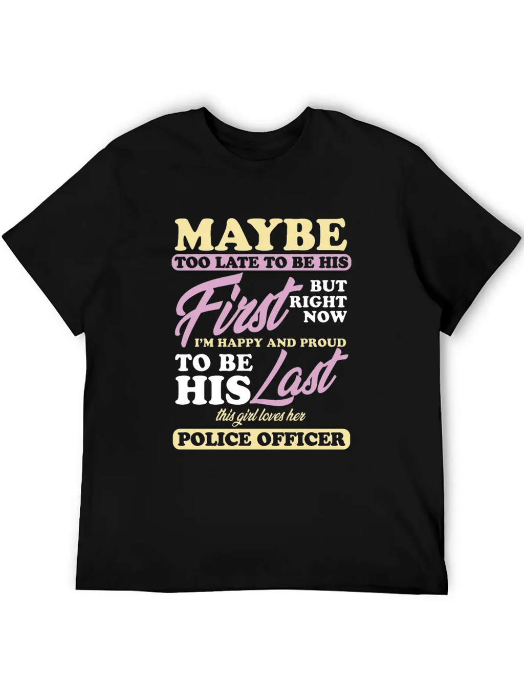 Police Officer Girl Wife Cop Policeman Gift Breathable Soft Cotton T-Shirt – Timeless Casual Look