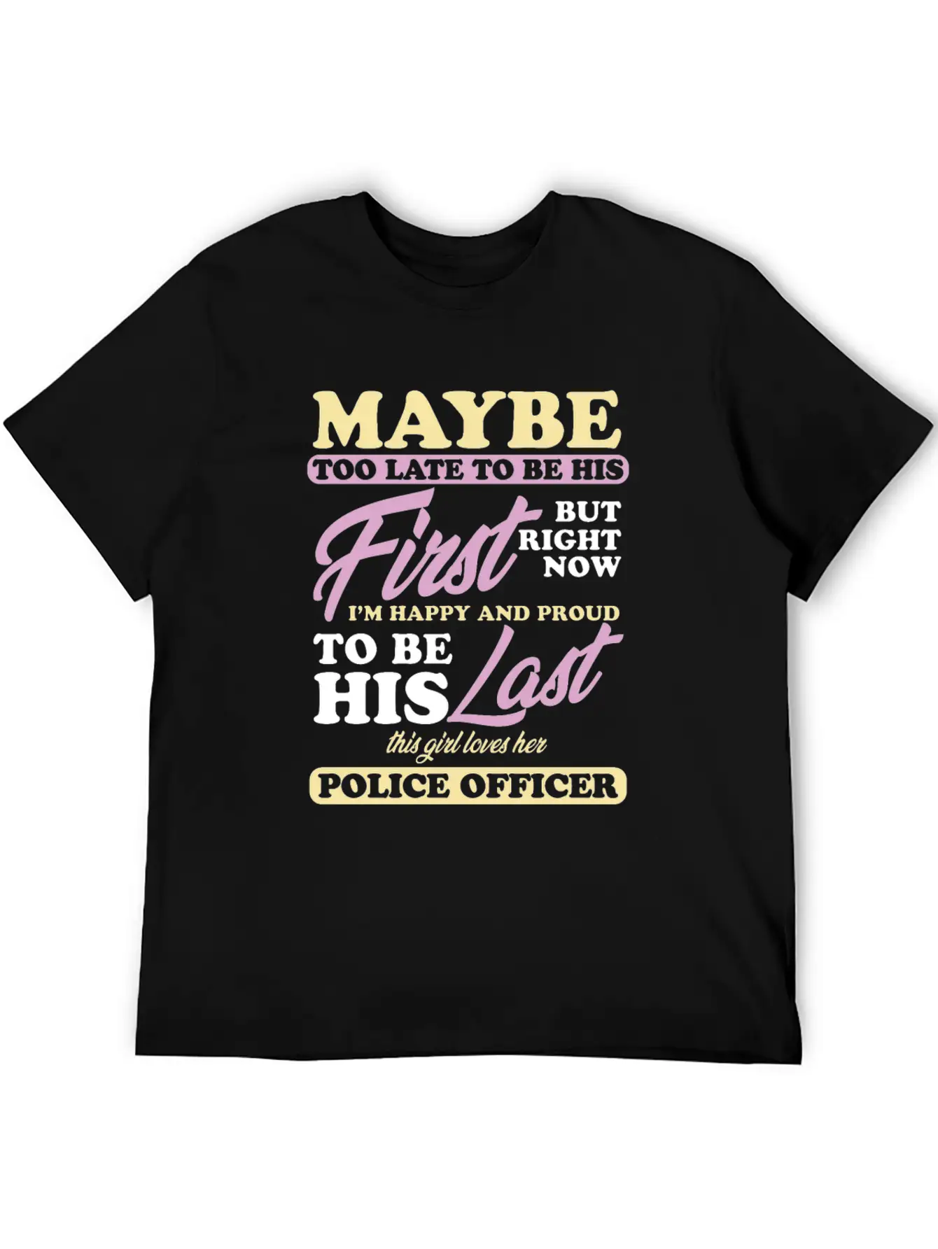 Police Officer Girl Wife Cop Policeman Gift Breathable Soft Cotton T-Shirt – Timeless Casual Look
