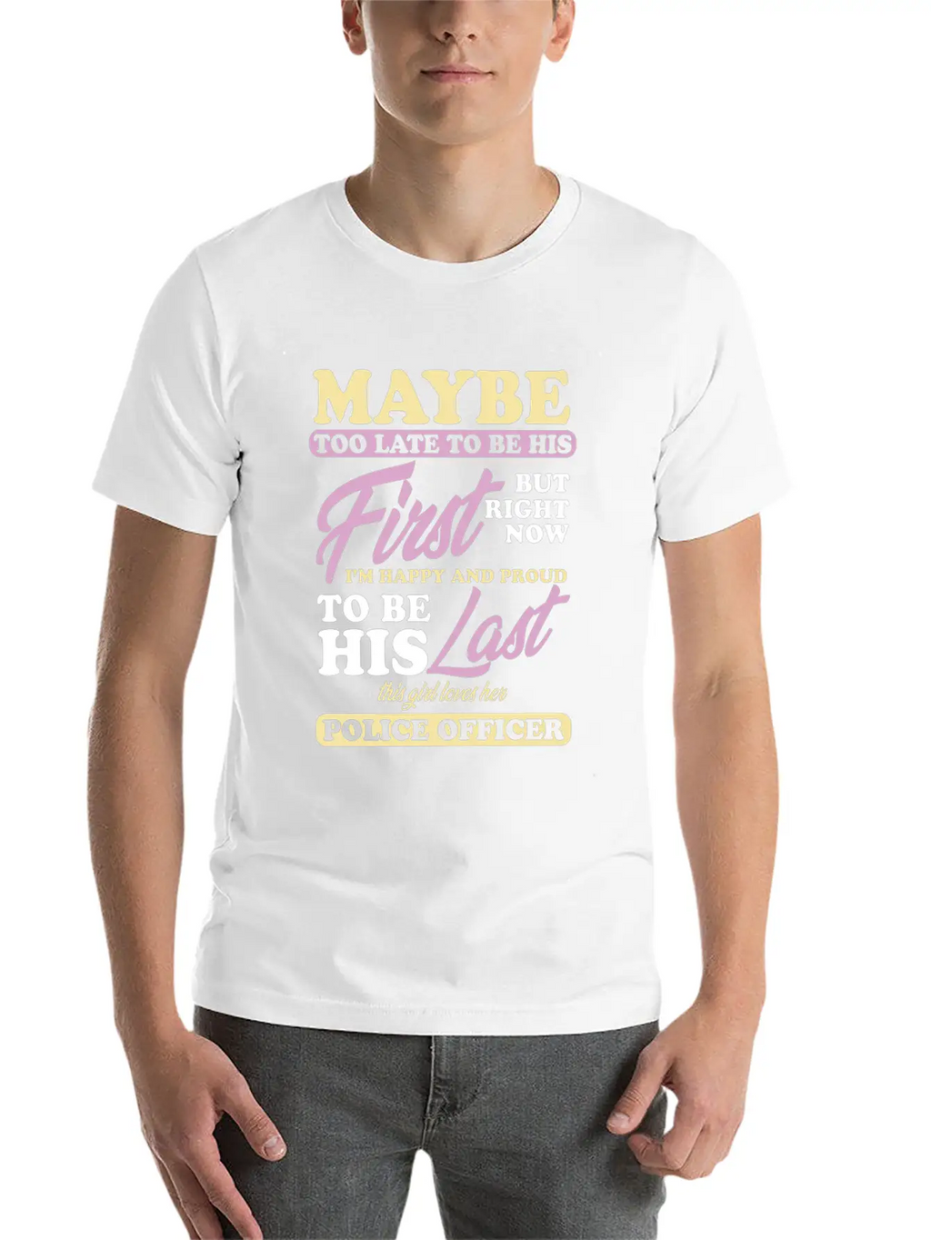 Police Officer Girl Wife Cop Policeman Gift Breathable Soft Cotton T-Shirt – Timeless Casual Look