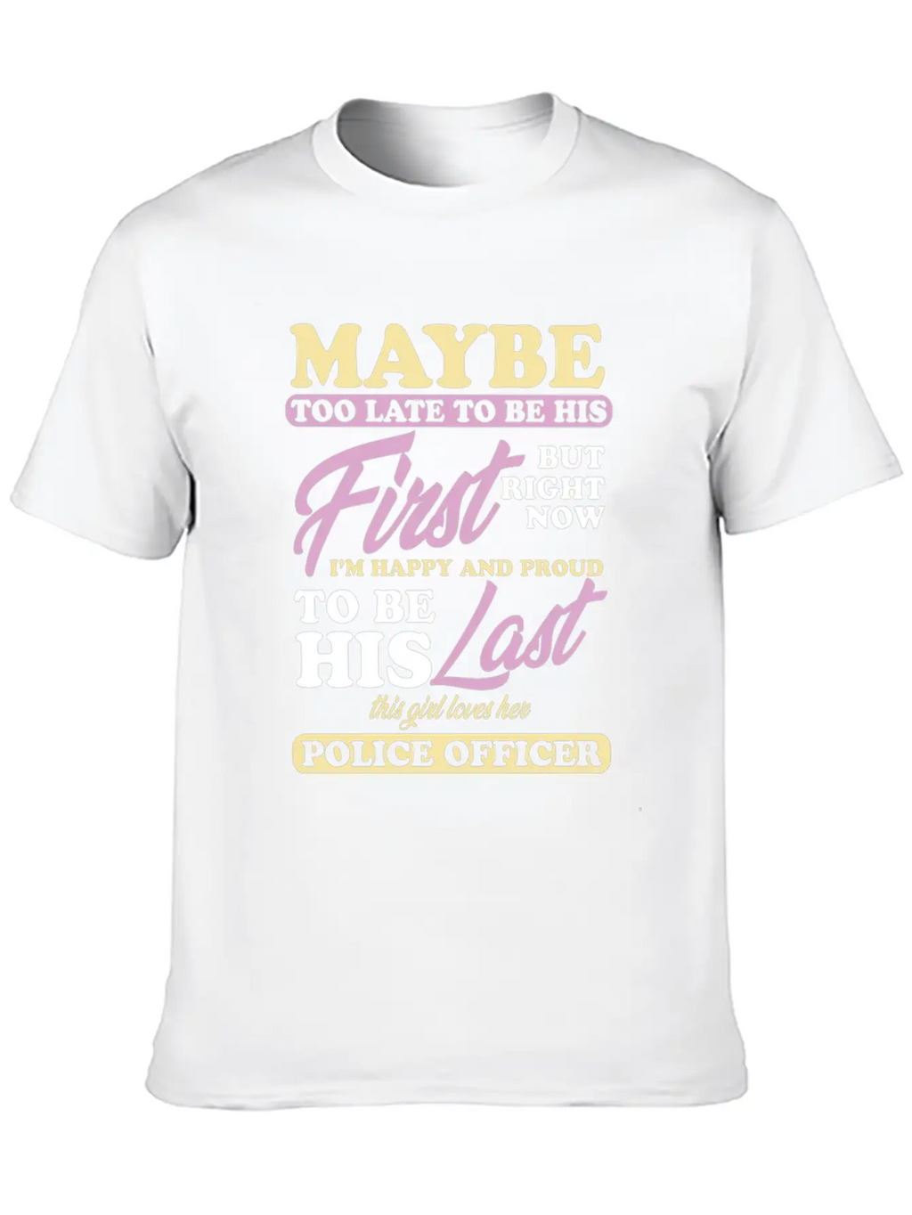 Police Officer Girl Wife Cop Policeman Gift Breathable Soft Cotton T-Shirt – Timeless Casual Look
