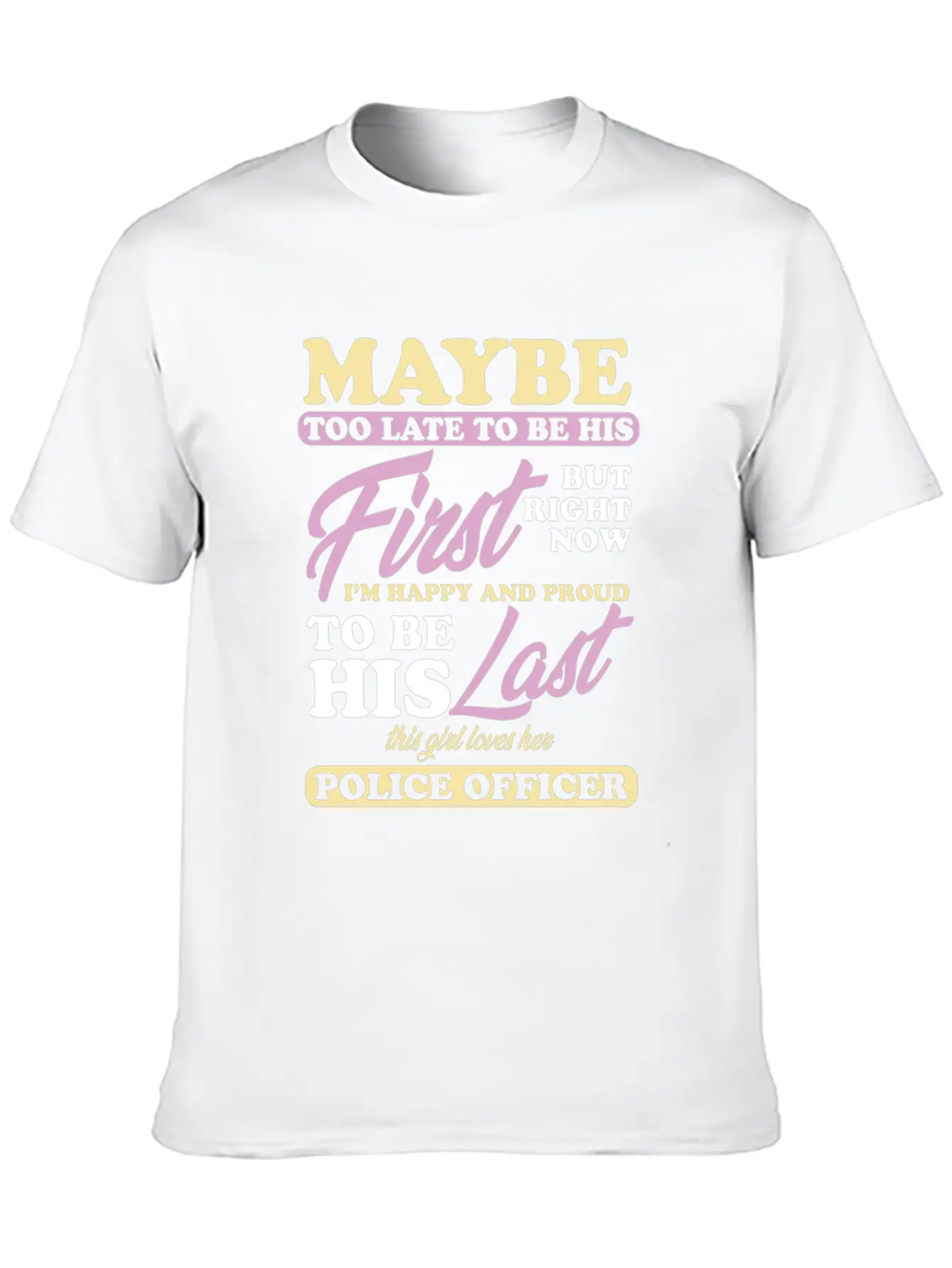 Police Officer Girl Wife Cop Policeman Gift Breathable Soft Cotton T-Shirt – Timeless Casual Look