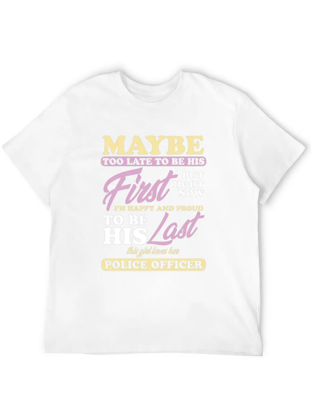 Police Officer Girl Wife Cop Policeman Gift Breathable Soft Cotton T-Shirt – Timeless Casual Look