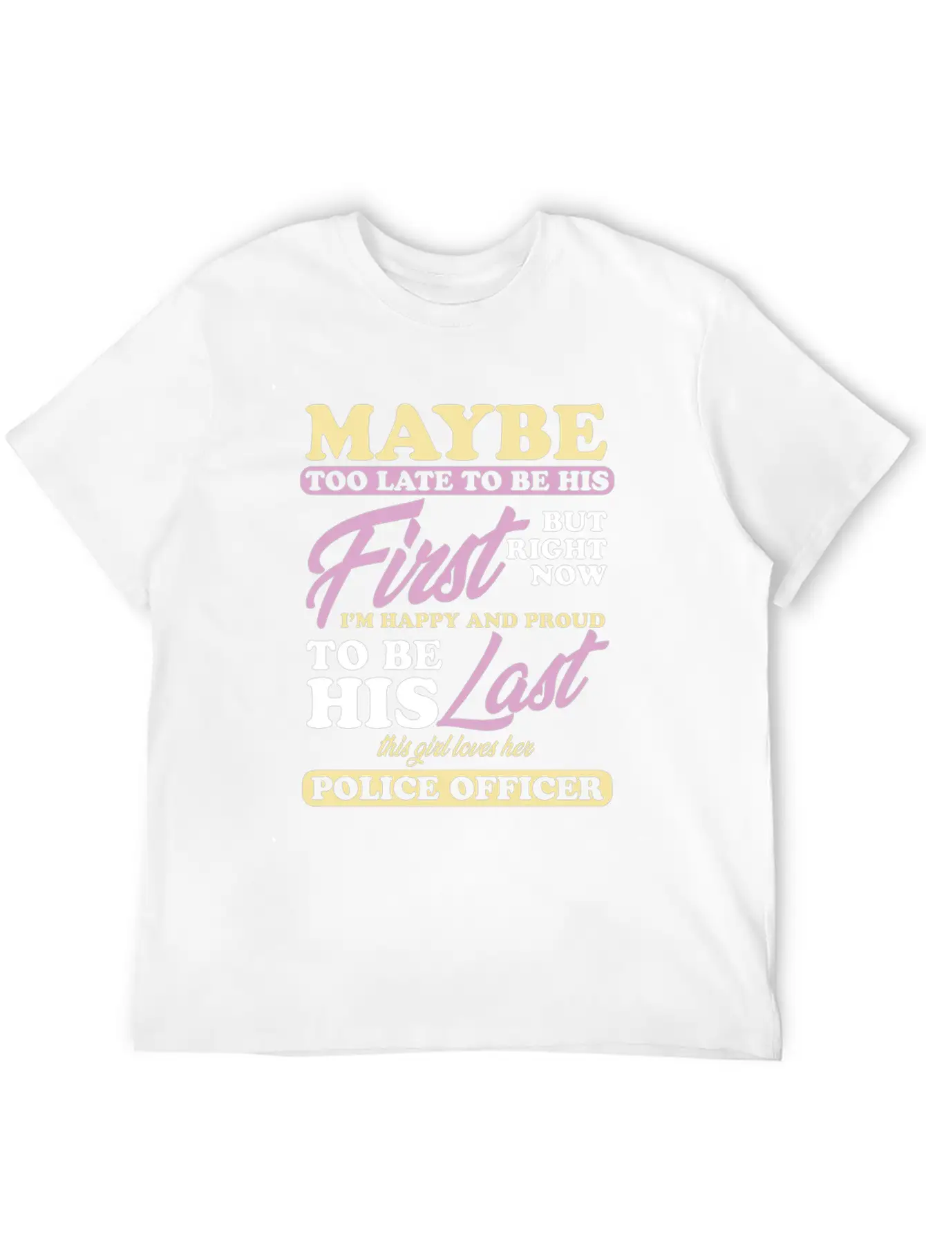 Police Officer Girl Wife Cop Policeman Gift Breathable Soft Cotton T-Shirt – Timeless Casual Look