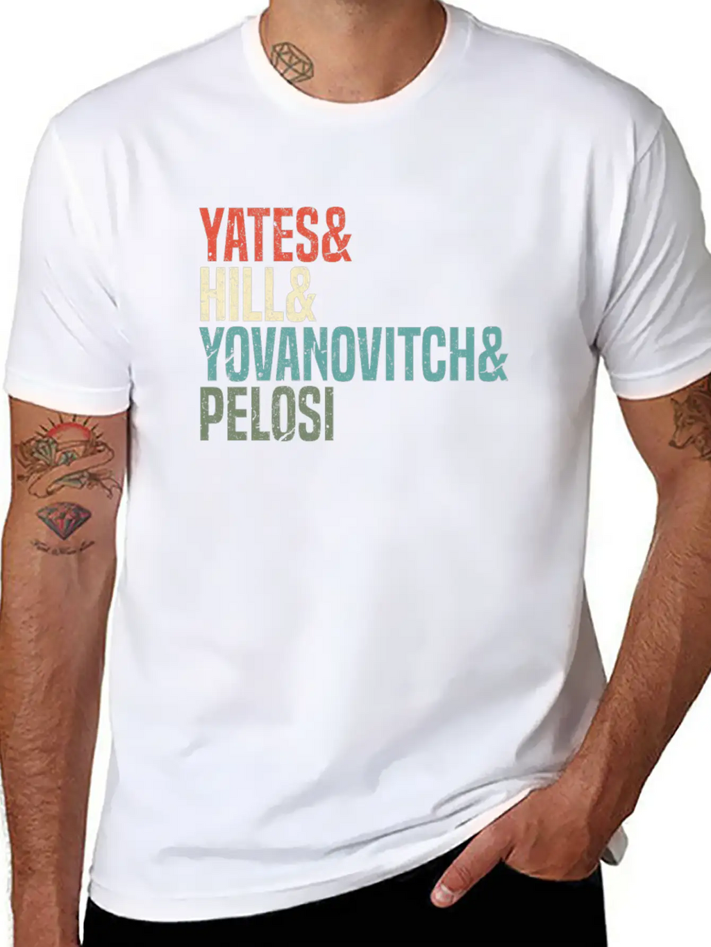 Politics Yates & Hill & Yovanovitch & Pelosi Breathable Graphic T-Shirt – Perfect For Casual Days