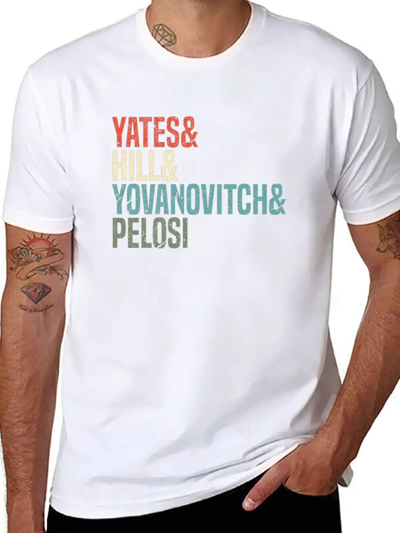 Politics Yates & Hill & Yovanovitch & Pelosi Breathable Graphic T-Shirt – Perfect For Casual Days