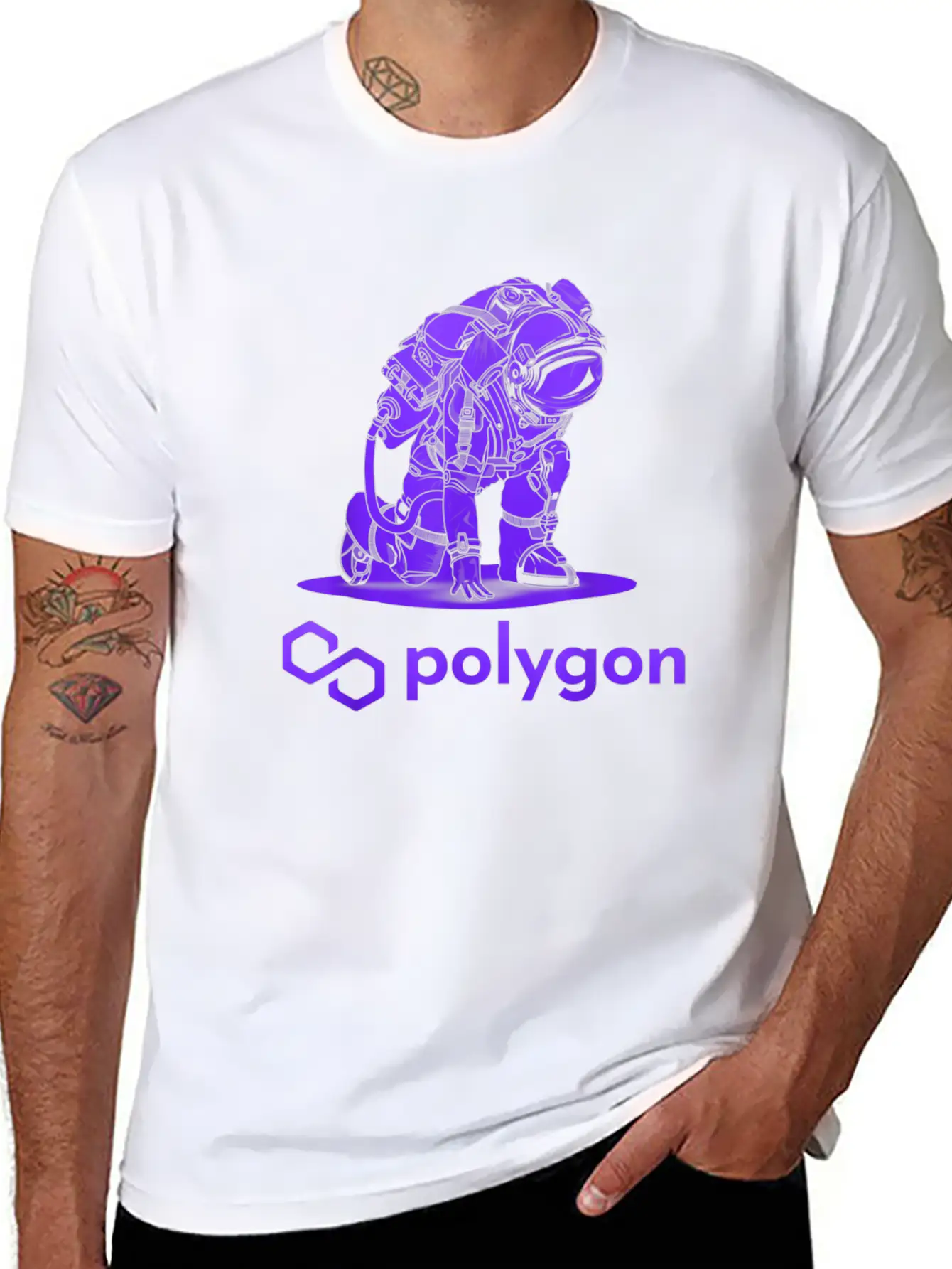 Polygon Matic Crypto Coin Cryptocurrency Stylish Everyday T-Shirt – Unisex Basic Cotton Tee