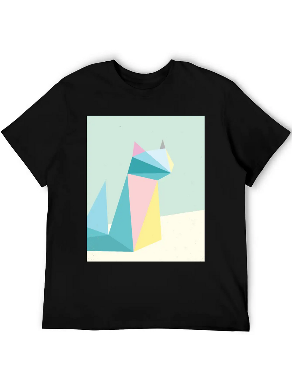 Polygonal Cat Classic Cotton Tee – Unisex Comfort For Any Season
