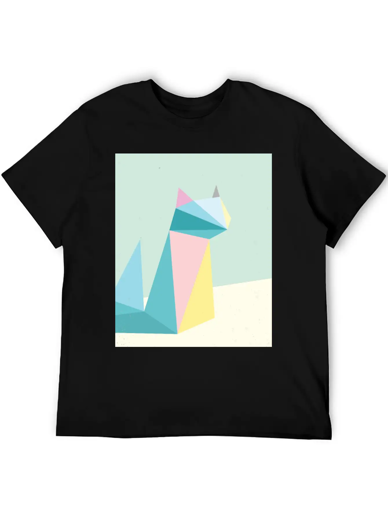 Polygonal Cat Classic Cotton Tee – Unisex Comfort For Any Season