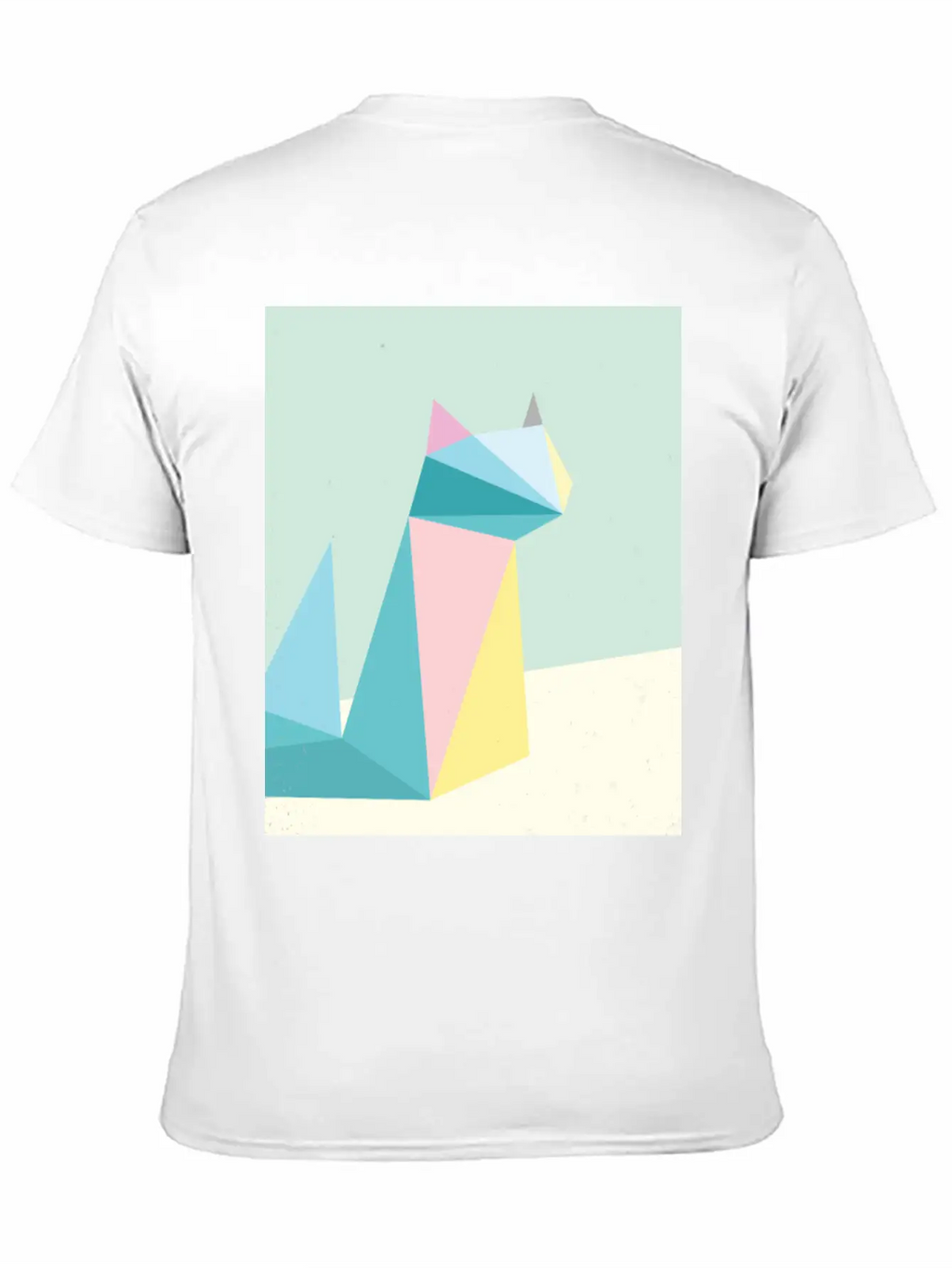 Polygonal Cat Classic Cotton Tee – Unisex Comfort For Any Season