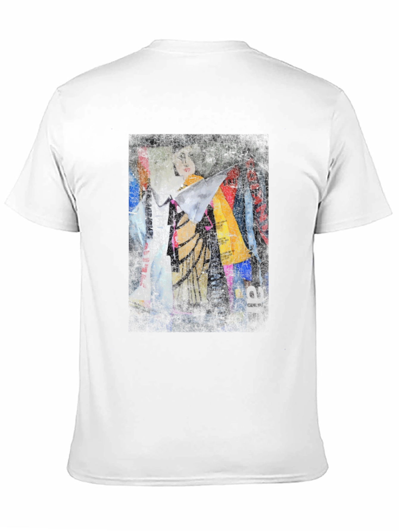 Abstract Graphic Print Black Crew Neck T-Shirt
