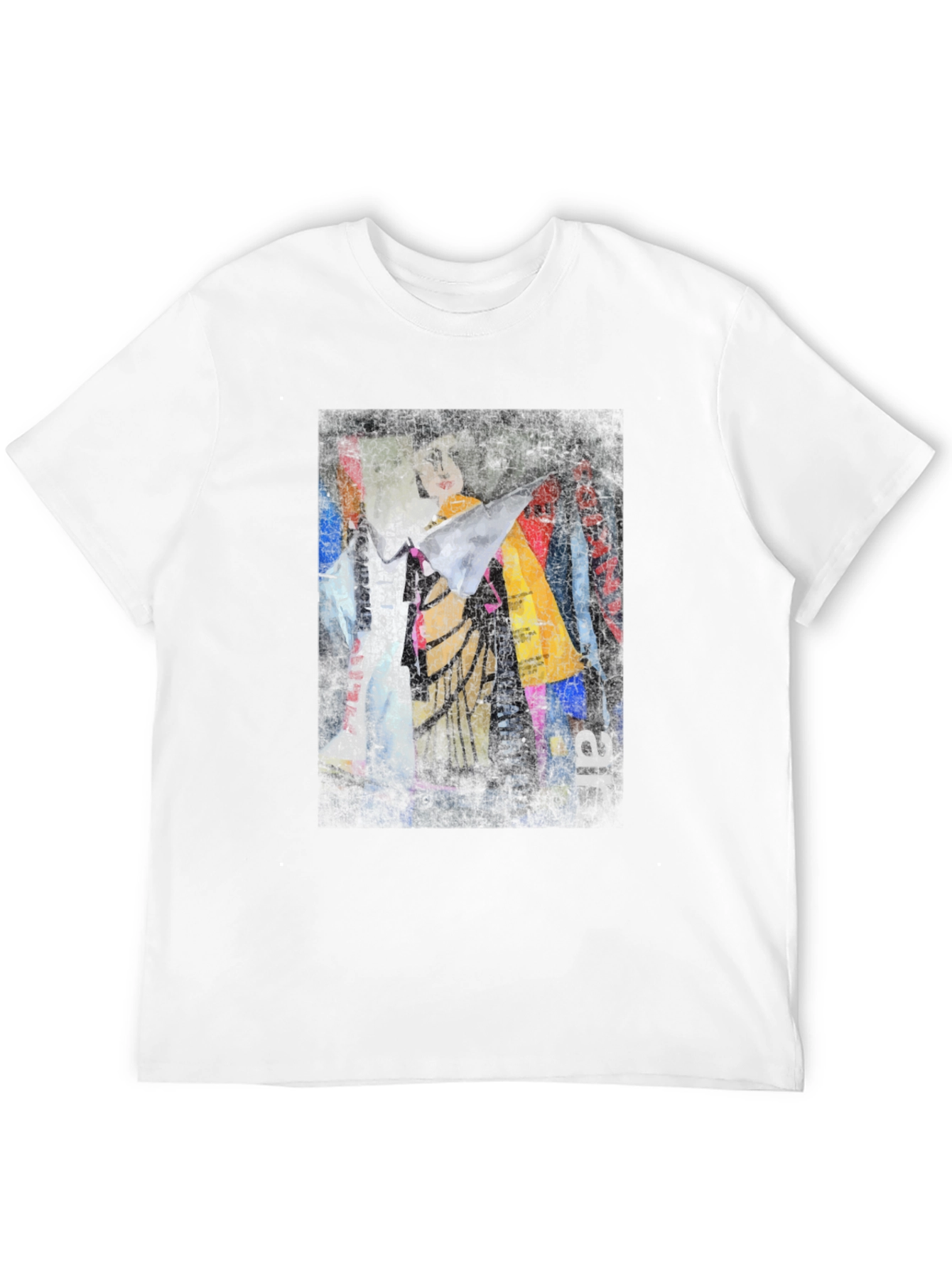 Abstract Graphic Print Black Crew Neck T-Shirt