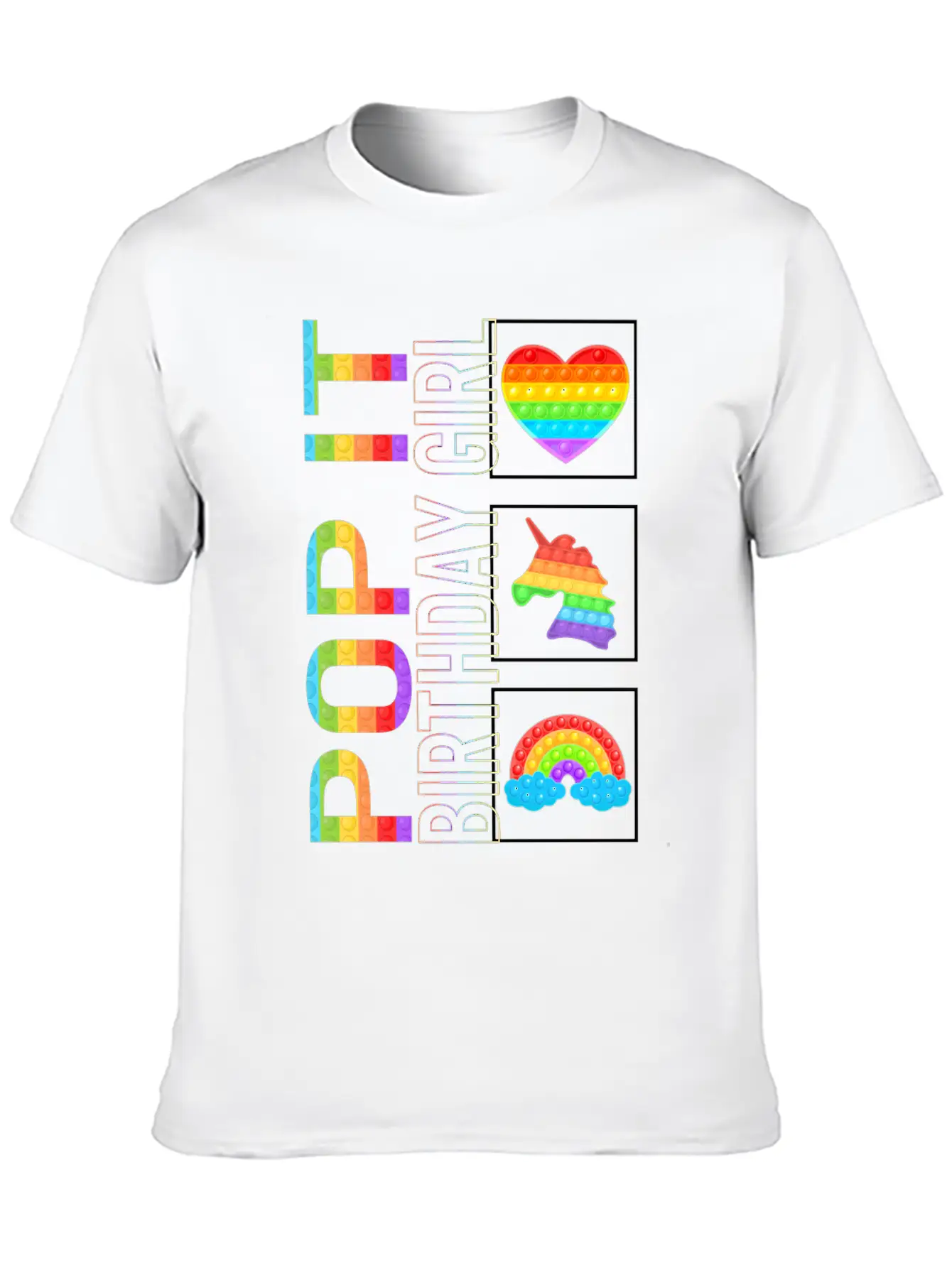 Pop It Shirt, Birthday Girl Unicorn Cute Tee, Pop Classic Cotton Tee – Unisex Comfort For Any Season
