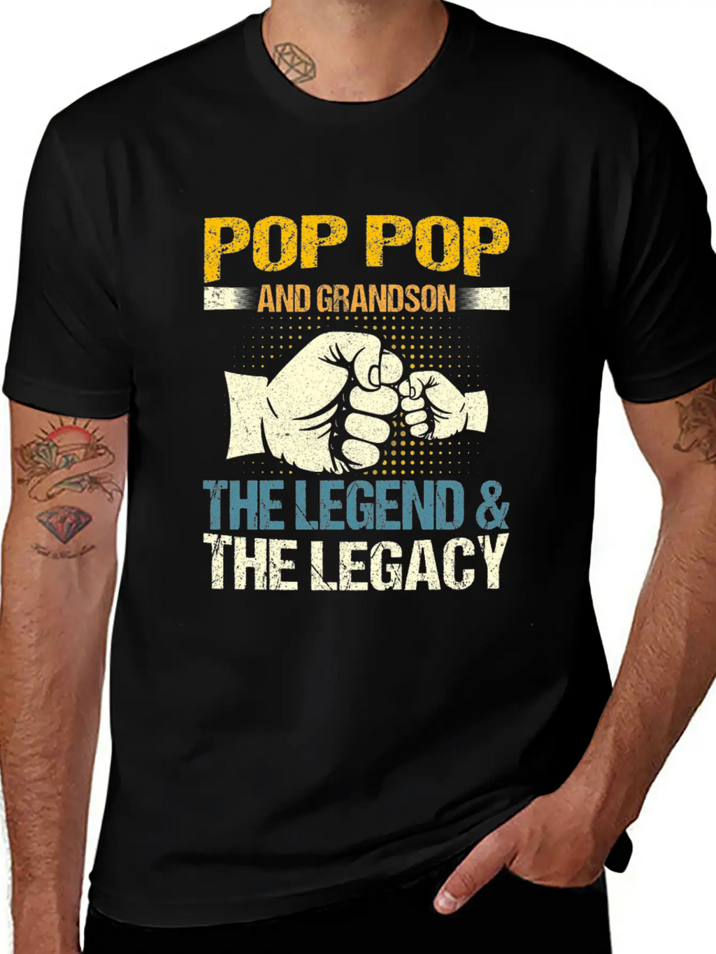 Pop Pop And Grandson The Legend And The Legacy Mat Stylish Everyday T-Shirt – Unisex Basic Cotton Tee