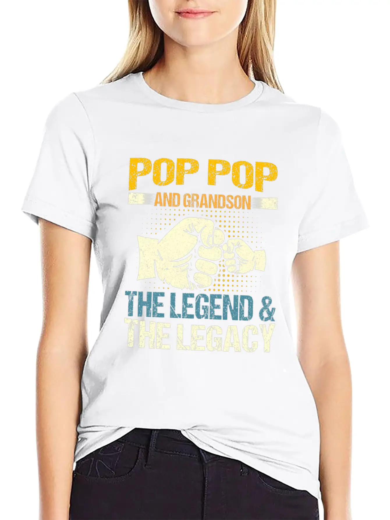 Pop Pop And Grandson The Legend And The Legacy Mat Stylish Everyday T-Shirt – Unisex Basic Cotton Tee