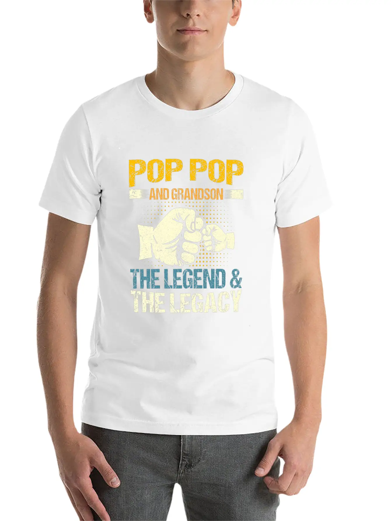 Pop Pop And Grandson The Legend And The Legacy Mat Stylish Everyday T-Shirt – Unisex Basic Cotton Tee