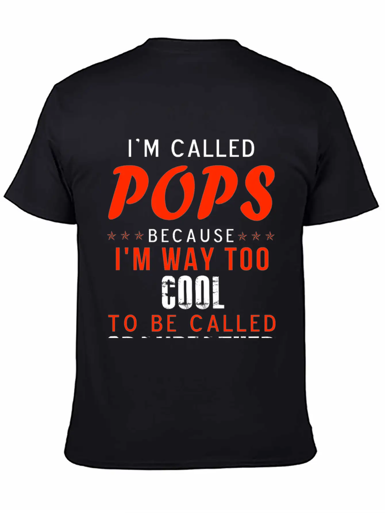 Pops - I'm Way Too Cool To Be Called Grandfather Stylish Everyday T-Shirt – Unisex Basic Cotton Tee