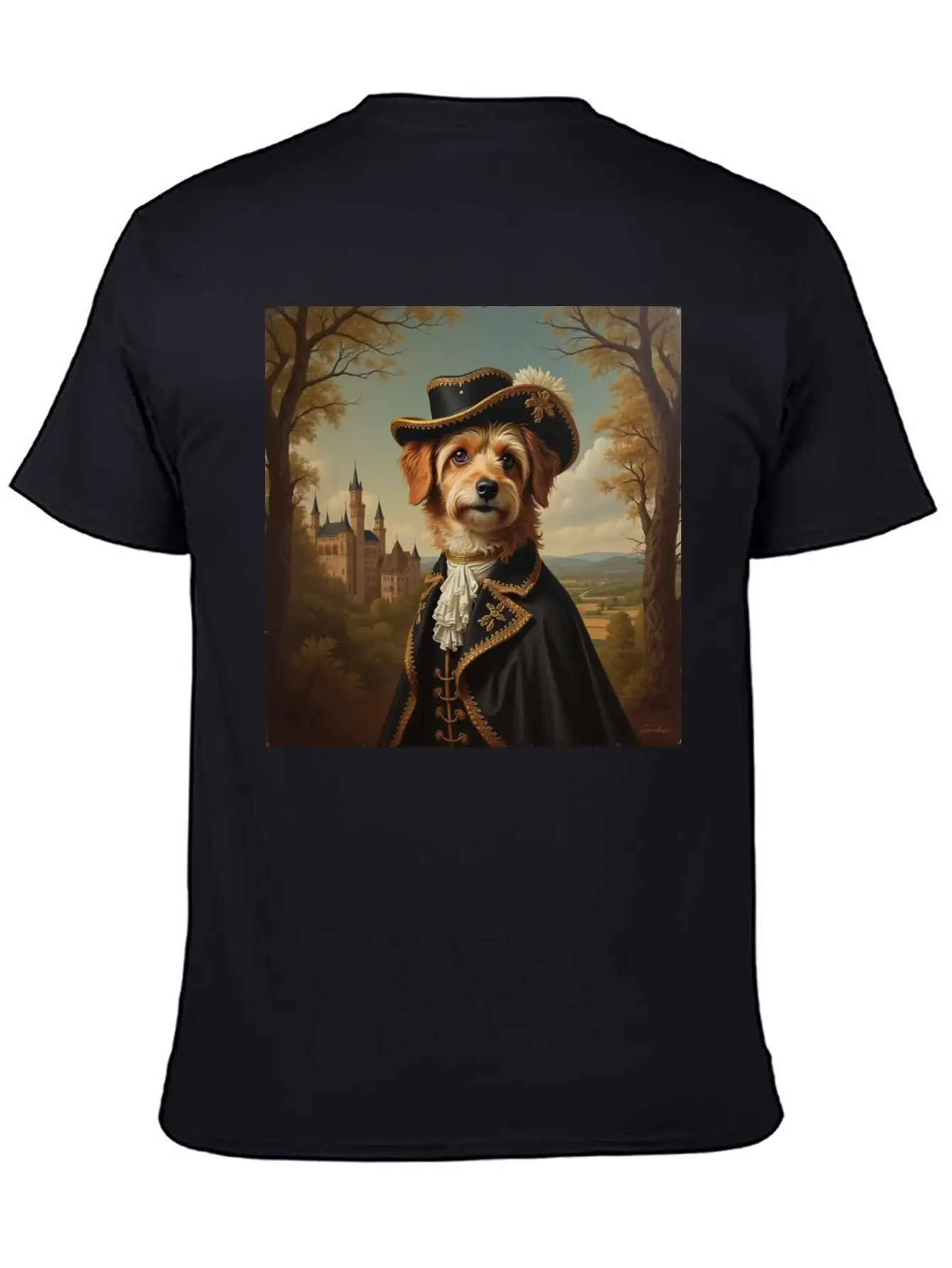 Portrait Of A Dog In The Style Of The 18th Century Basic Graphic T-Shirt – Daily Comfort In Soft Cotton