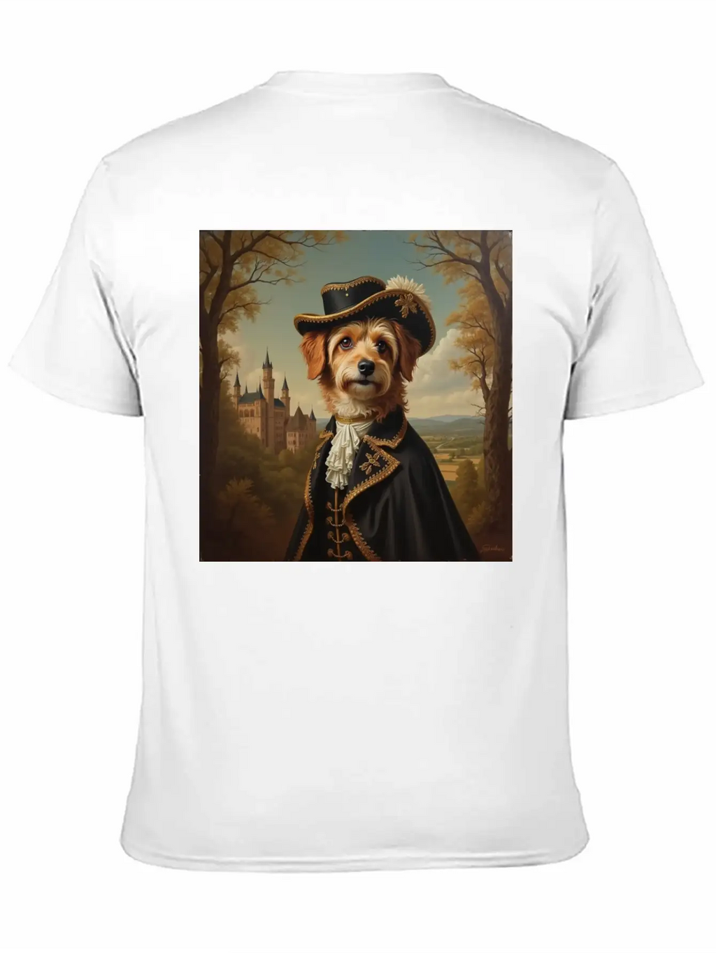 Portrait Of A Dog In The Style Of The 18th Century Basic Graphic T-Shirt – Daily Comfort In Soft Cotton