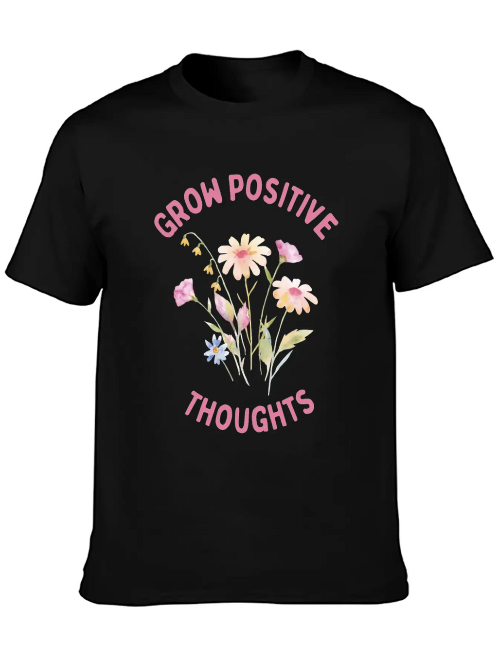 Positivity And Self-love, Grow Positive Thoughts Breathable Soft Cotton T-Shirt – Timeless Casual Look