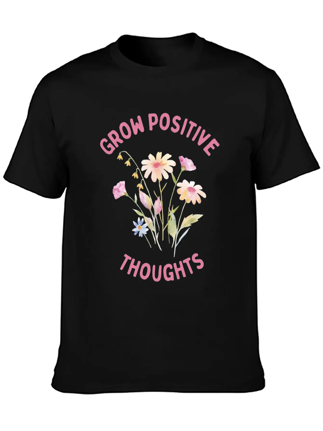 Positivity And Self-love, Grow Positive Thoughts Breathable Soft Cotton T-Shirt – Timeless Casual Look