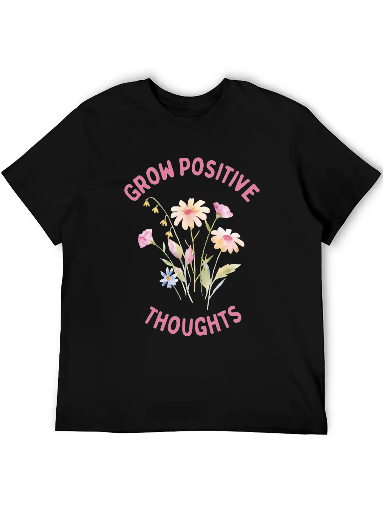 Positivity And Self-love, Grow Positive Thoughts Breathable Soft Cotton T-Shirt – Timeless Casual Look