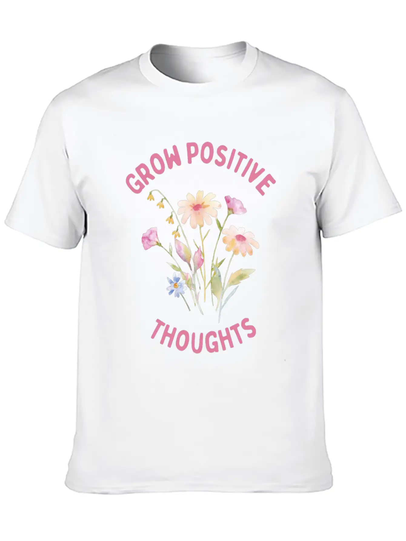 Positivity And Self-love, Grow Positive Thoughts Breathable Soft Cotton T-Shirt – Timeless Casual Look