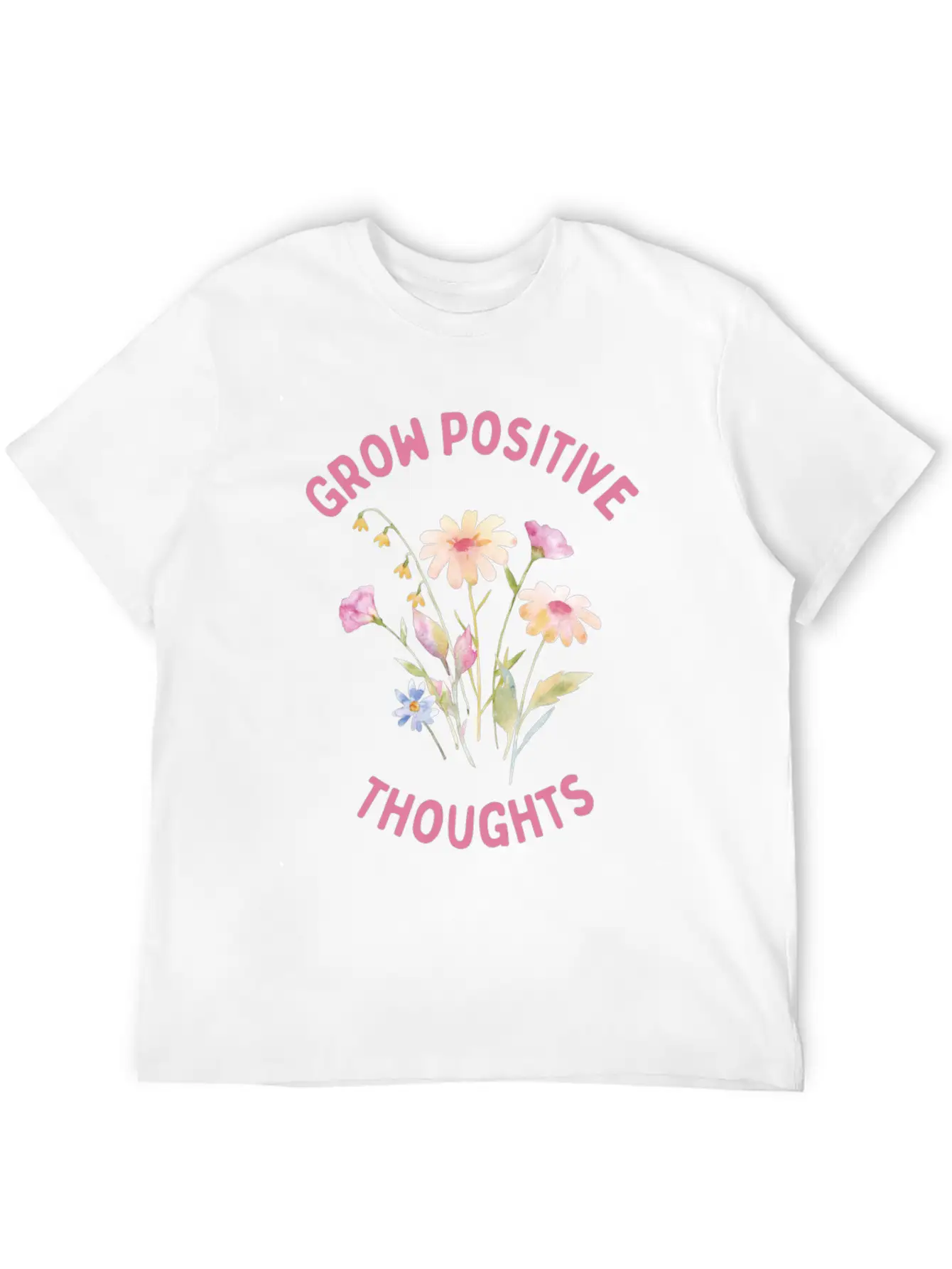 Positivity And Self-love, Grow Positive Thoughts Breathable Soft Cotton T-Shirt – Timeless Casual Look