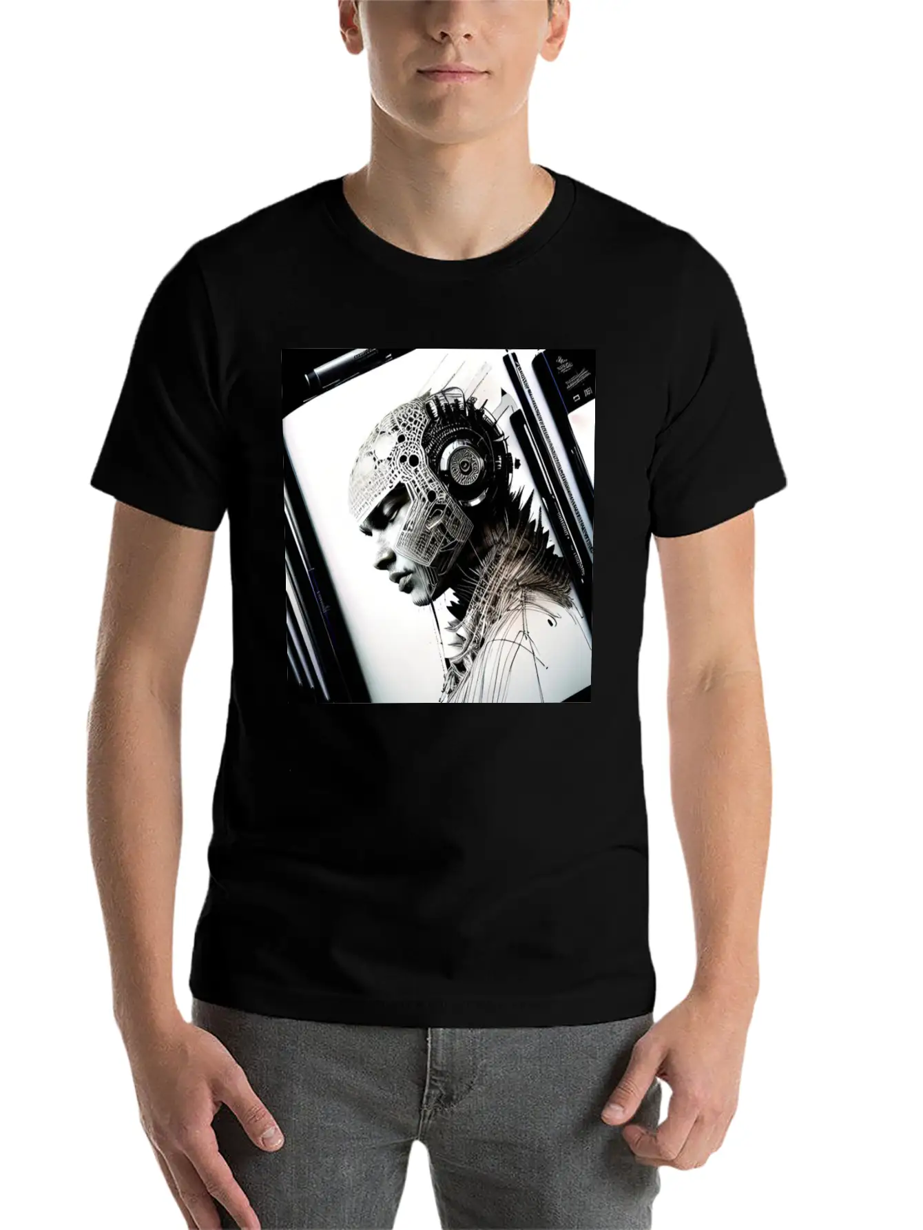 Post Humanity Organic Intellig Essential Cotton Tee For Daily Outfits – Unisex Style
